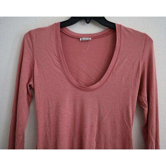 Intimately Free People OB1776956 Women's Sz Medium Pink Scoop Neck L/S Top - Picture 4 of 8